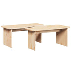 Couchtisch 2 pcs Natur Massivholz Kiefer