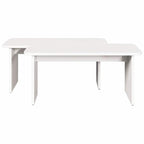 Couchtisch 2 pcs Weiß Massivholz Kiefer