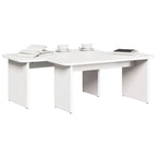Couchtisch 2 pcs Weiß Massivholz Kiefer