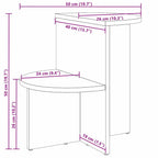 Couchtisch Natur 50 x 40 x 50 cm Massivholz Kiefer