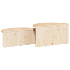 Couchtisch 2 pcs Natur Massivholz Kiefer