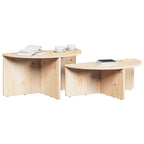 Couchtisch 2 pcs Natur Massivholz Kiefer