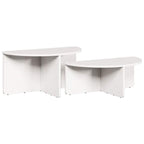 Couchtisch 2 pcs Weiß Massivholz Kiefer