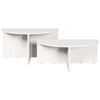 Couchtisch 2 pcs Weiß Massivholz Kiefer