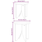 Couchtisch 2 pcs Wachsbraun