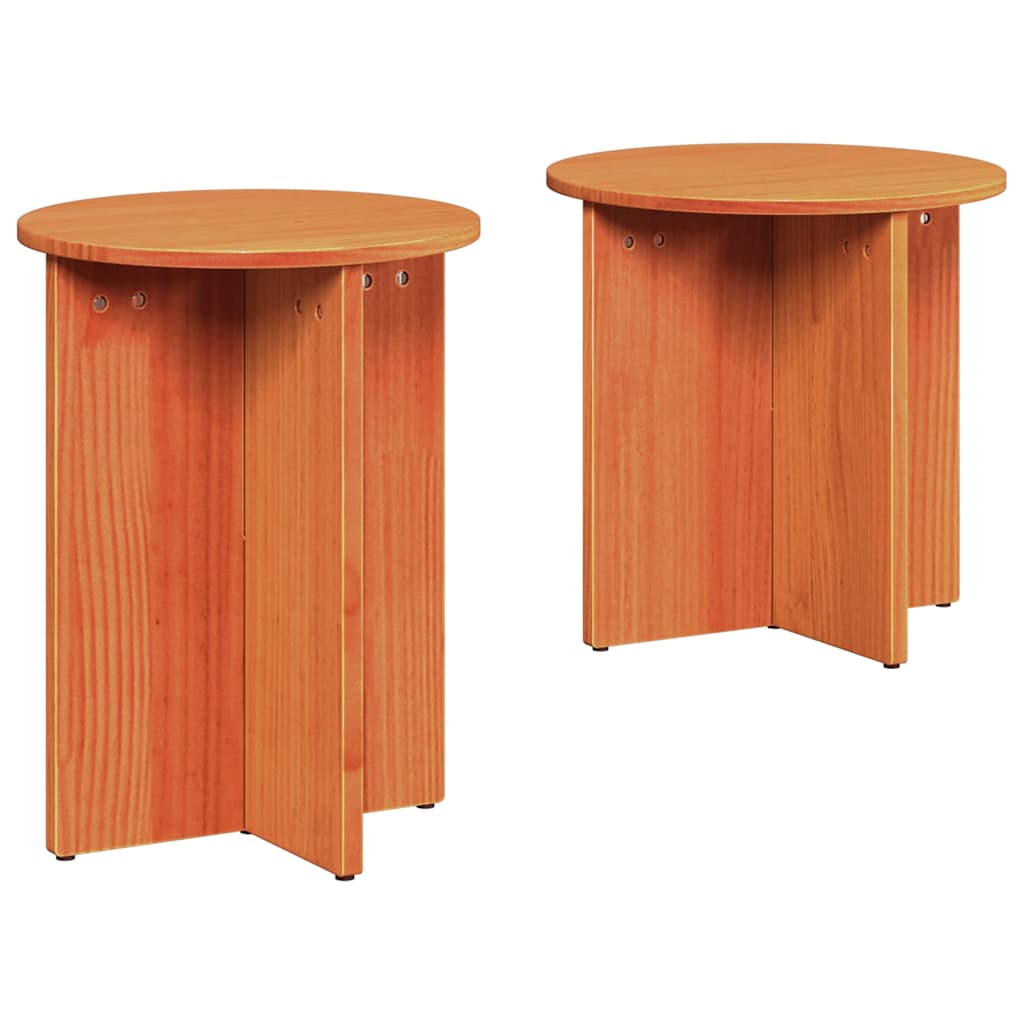 Couchtisch 2 pcs Wachsbraun