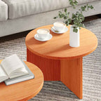 Couchtisch 2 pcs Wachsbraun Massivholz Kiefer