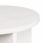 Couchtisch 2 pcs Weiß Massivholz Kiefer