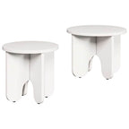 Couchtisch 2 pcs Weiß Massivholz Kiefer