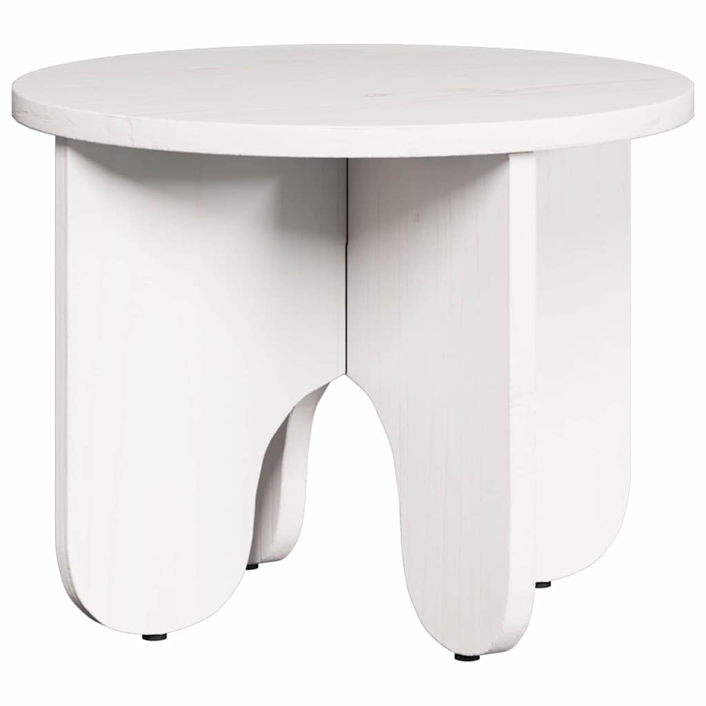 Couchtisch 2 pcs Weiß Massivholz Kiefer