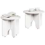 Couchtisch 2 pcs Weiß Massivholz Kiefer