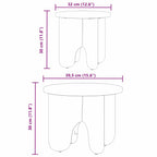 Couchtisch 2 pcs Wachsbraun Massivholz Kiefer