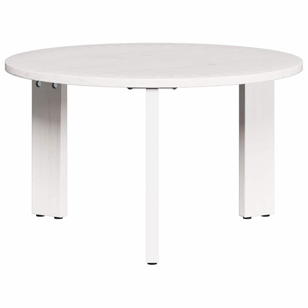 Couchtisch 2 pcs Weiß Massivholz Kiefer