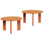Couchtisch 2 pcs Wachsbraun Massivholz Kiefer
