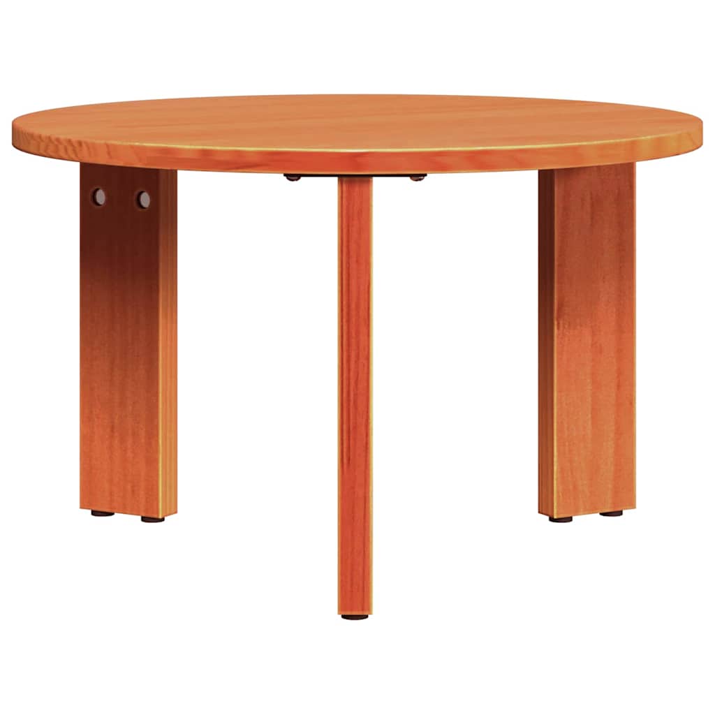 Couchtisch 2 pcs Wachsbraun Massivholz Kiefer