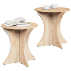 Couchtisch 2 pcs Natur Massivholz Kiefer