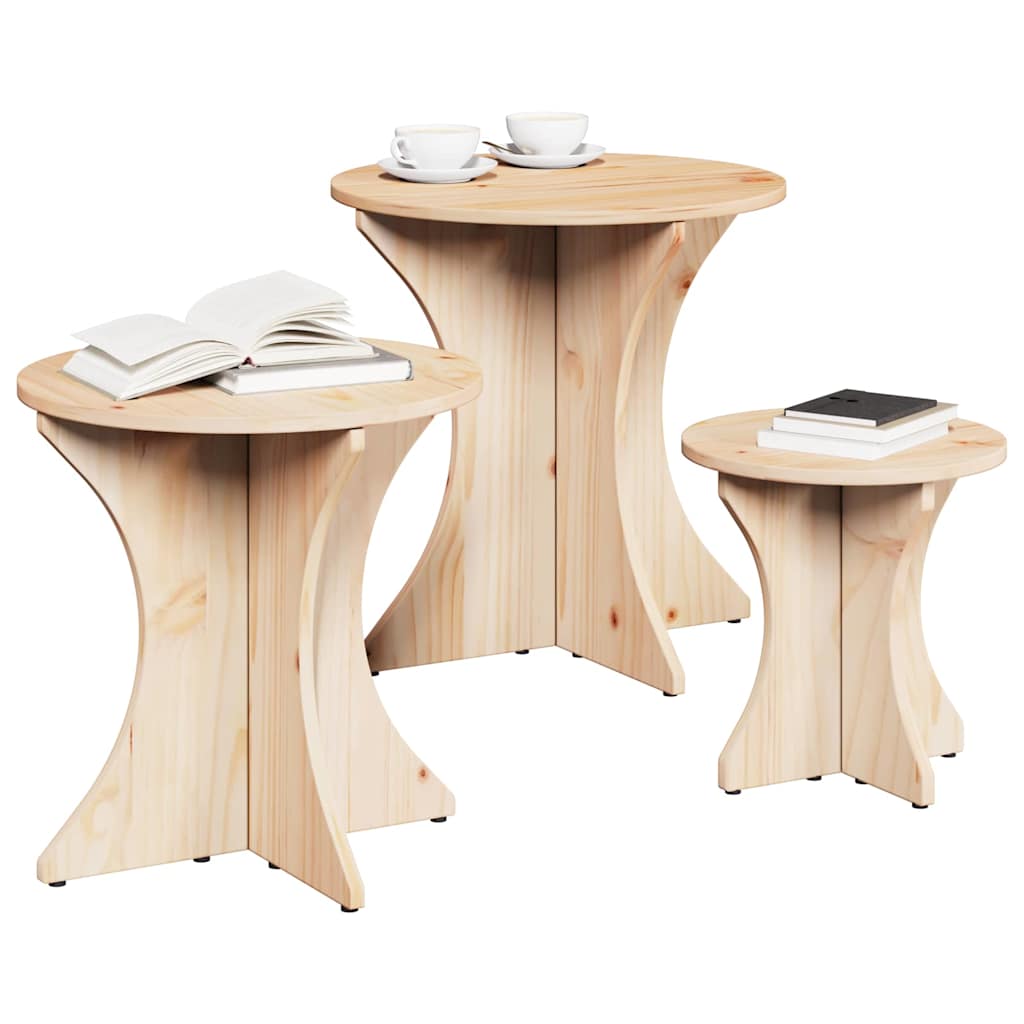 Couchtisch 3 pcs Natur