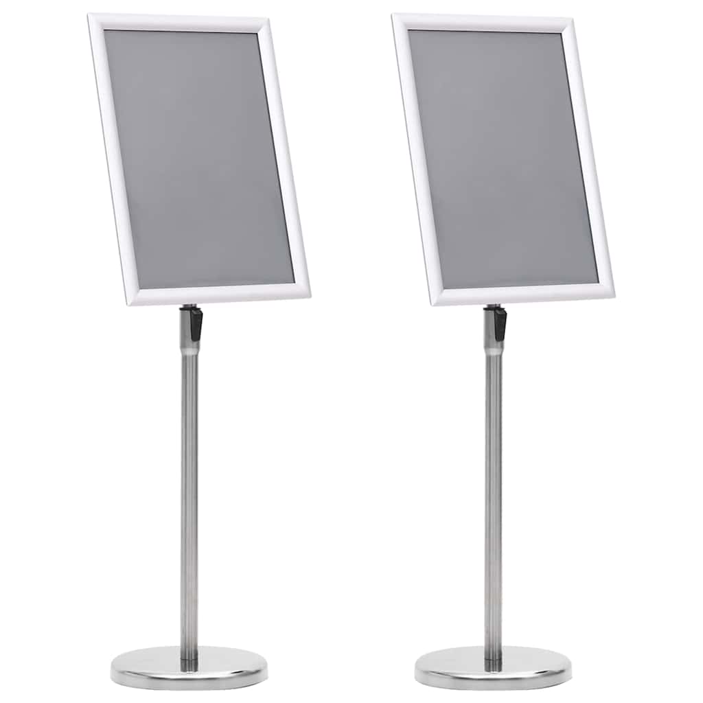 Plakatständer 2 pcs Silber 45 x 32,7 x 108 cm Aluminium
