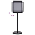 Plakatständer 2 pcs Schwarz 32,7 x 24 x 108 cm Aluminium