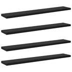 Regalbrett 4 pcs Schwarz 60 x 10 x 1,5 cm Holzwerkstoff