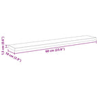 Regalbrett 4 pcs Schwarz 60 x 10 x 1,5 cm Holzwerkstoff