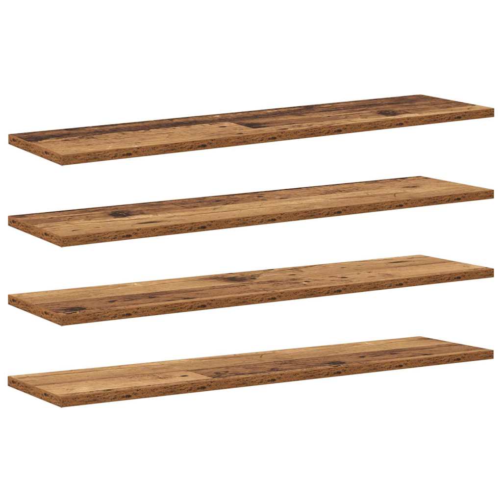 Regalbrett 4 pcs Braun 80 x 20 x 1,5 cm Holzwerkstoff