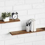 Regalbrett 4 pcs Braun 100 x 10 x 1,5 cm Holzwerkstoff
