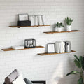 Regalbrett 4 pcs Braun 100 x 20 x 1.5 cm Holzwerkstoff