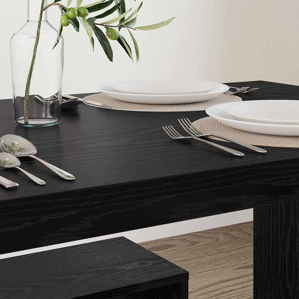 Essgruppe 2 pcs Schwarz Eichen-Optik Holzwerkstoff