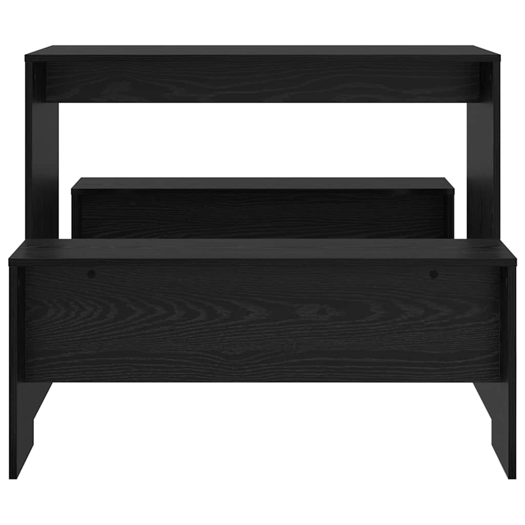 Essgruppe 2 pcs Schwarz Eichen-Optik Holzwerkstoff