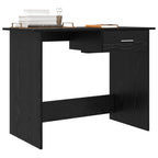 Schreibtisch mit Speicher Schwarz Eichen-Optik 100 x 50 x 76 cm