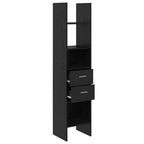 Bücherregal Schwarz Eichen-Optik 40 x 35 x 180 cm Holzwerkstoff
