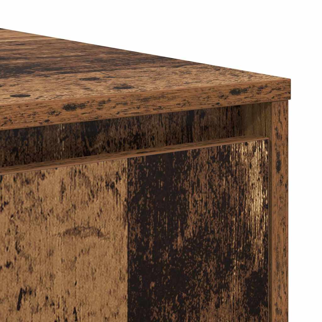 Couchtisch mit Schubladen Altholz 80 x 80 x 31 cm Holzwerkstoff