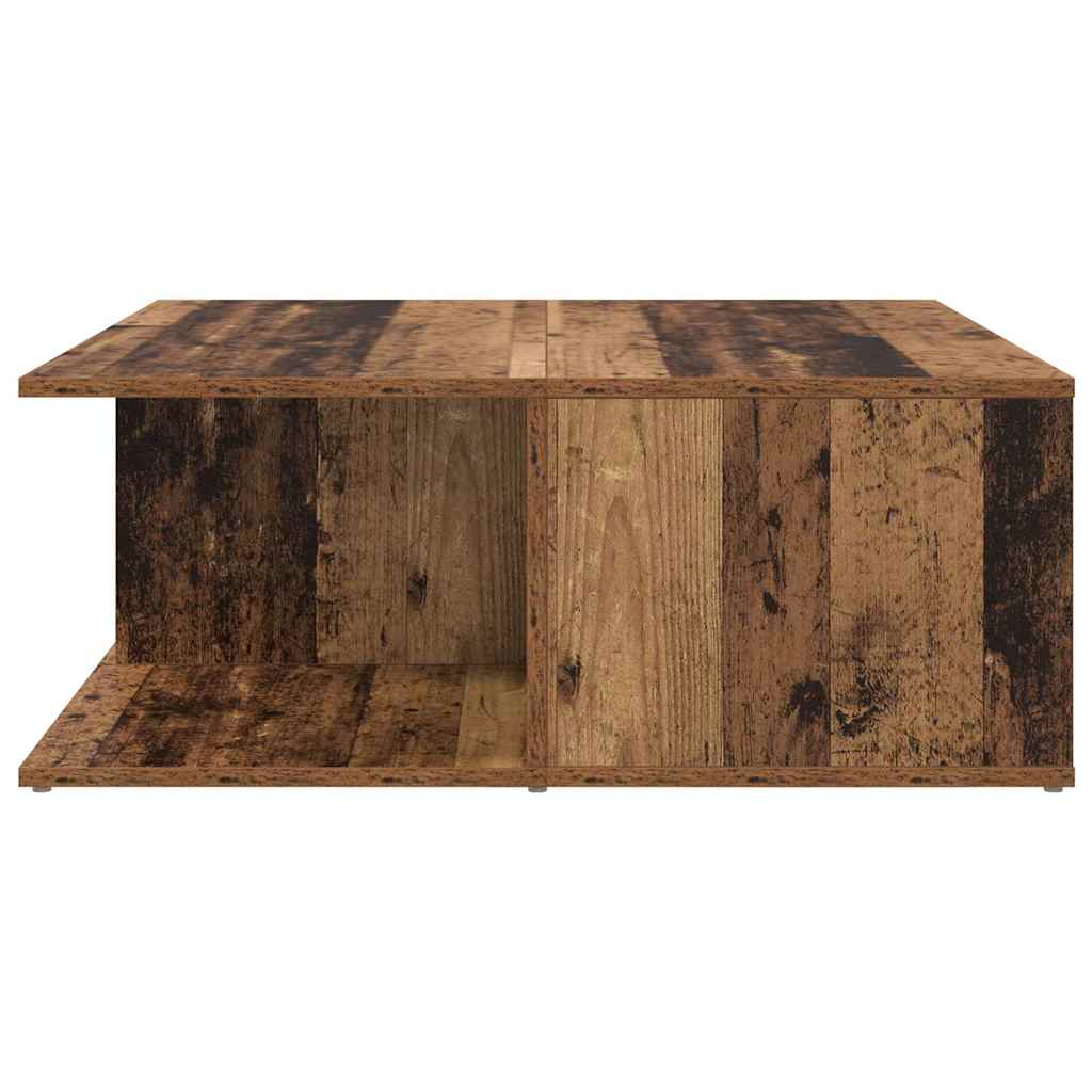 Couchtisch mit Schubladen Altholz 80 x 80 x 31 cm Holzwerkstoff