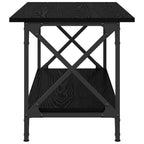 Couchtisch Schwarz Eichen-Optik 80 x 45 x 45.5 cm Holzwerkstoff