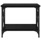 Beistelltisch Schwarz Eichen-Optik 55 x 38 x 45 cm