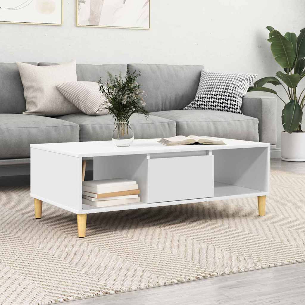 Couchtisch Weiß 102 x 55 x 35 cm Holzwerkstoff