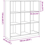 Bücherregal Wachsbraun 104 x 33 x 110 cm Massives Kiefernholz
