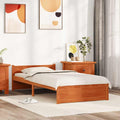 Bettrahmen Wachsbraun 205.5 x 95.5 x 51 cm Massives Kiefernholz