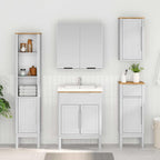 Badezimmer-Wandschrank mit Regal FLORO Weiß 35 x 30 x 60 cm