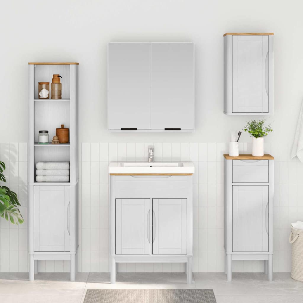 Badezimmer-Wandschrank mit Regal FLORO Weiß 35 x 30 x 60 cm