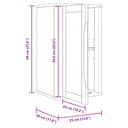 Badezimmer-Wandschrank mit Regal FLORO Weiß 35 x 30 x 60 cm