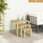 Tisch 3 pcs Natur Imprägniertes Kiefernholz