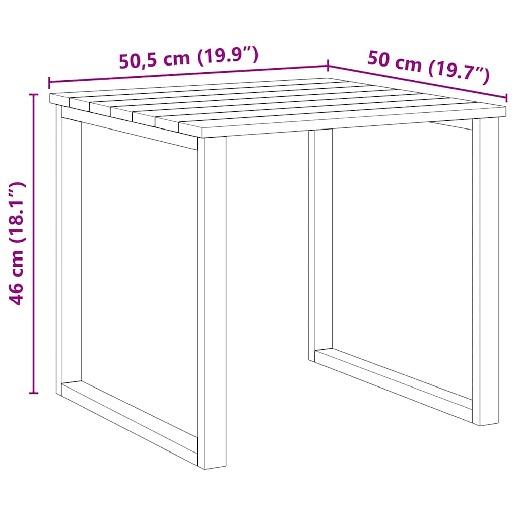 Tisch 3 pcs Natur Imprägniertes Kiefernholz