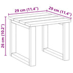 Tisch 3 pcs Natur Imprägniertes Kiefernholz