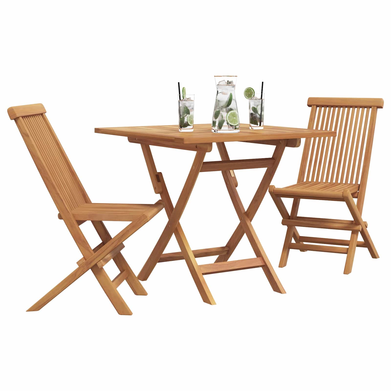 Garten Essgruppe 3 pcs Braun Massivholz Akazie