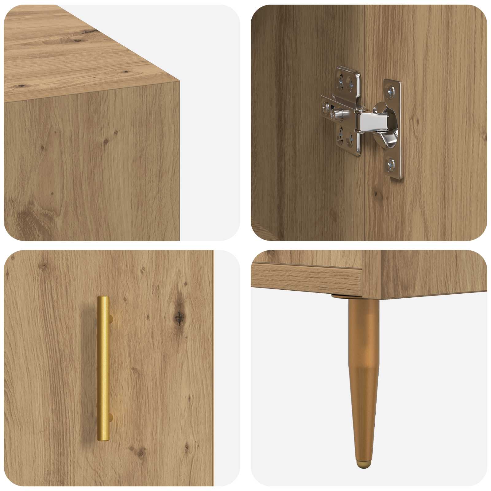 Schreibtisch Artisan-Eiche 140 x 50 x 75 cm Holzwerkstoff