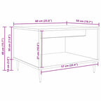 Couchtisch Schwarz Eichen-Optik 60 x 50 x 40 cm Holzwerkstoff