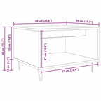 Couchtisch Schwarz Eichen-Optik 60 x 50 x 40 cm Holzwerkstoff