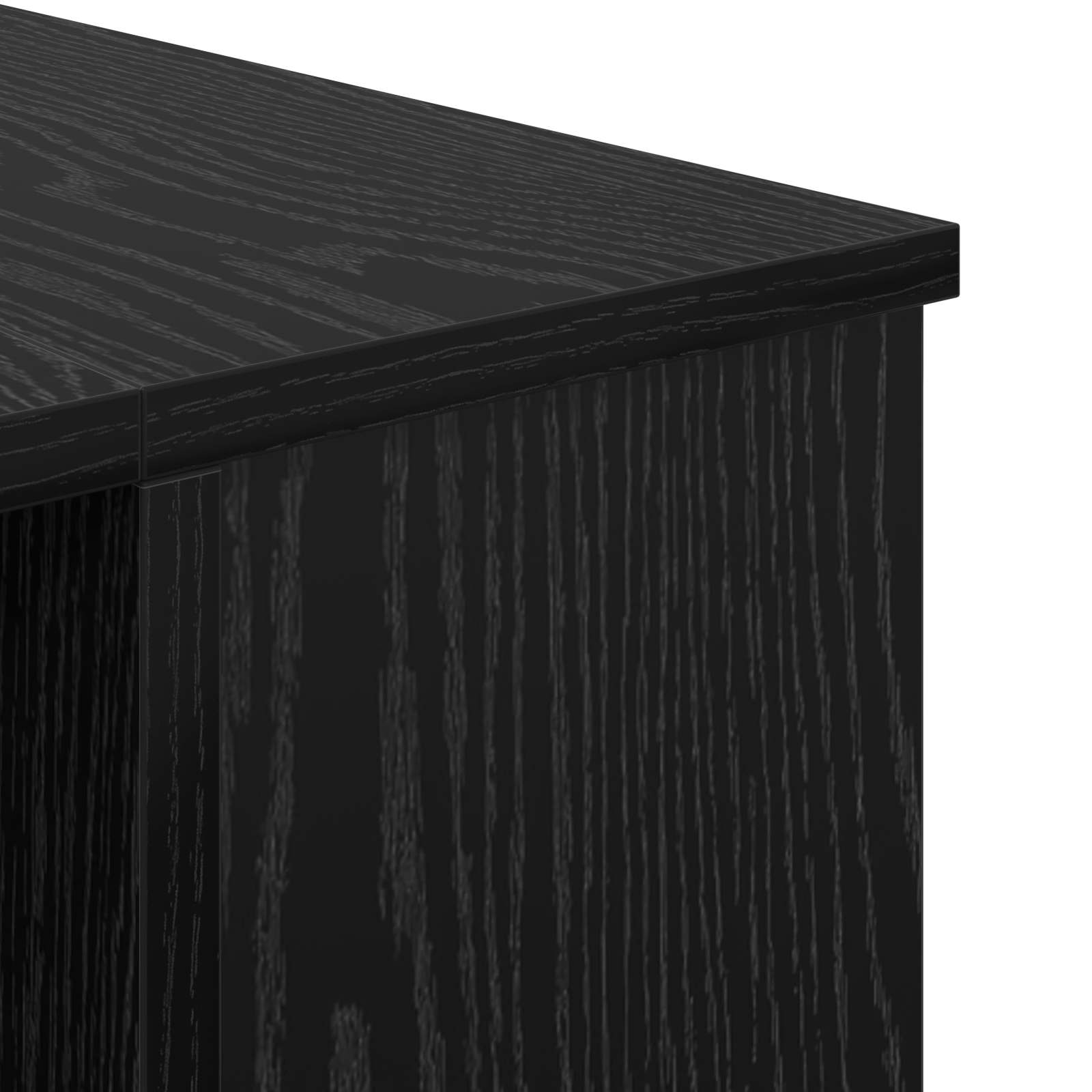 Schreibtisch mit Regal Schwarz Eichen-Optik 140 x 50 x 75 cm